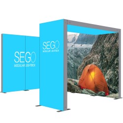 SEGO 20ft Modular Lightbox Display Configuration G Double-Sided (Graphic Package)