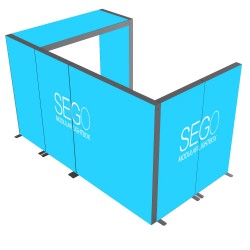 SEGO 20ft Modular Lightbox Display Configuration G Double-Sided (Graphic Package)